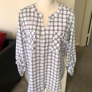 Black and White blouse
